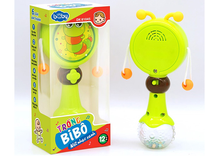 Đồ chơi trống bi bô Duka DK81045 (Nốt nhạc xanh)