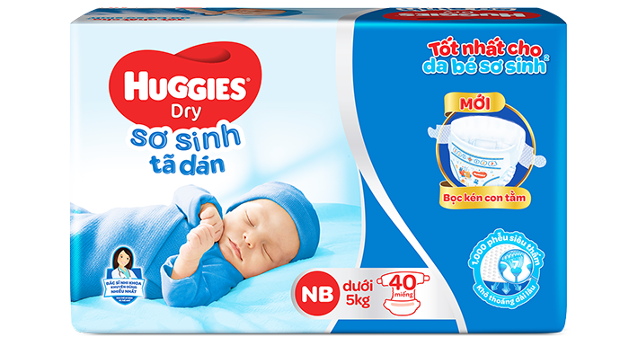 Tã dán sơ sinh Huggies NB40