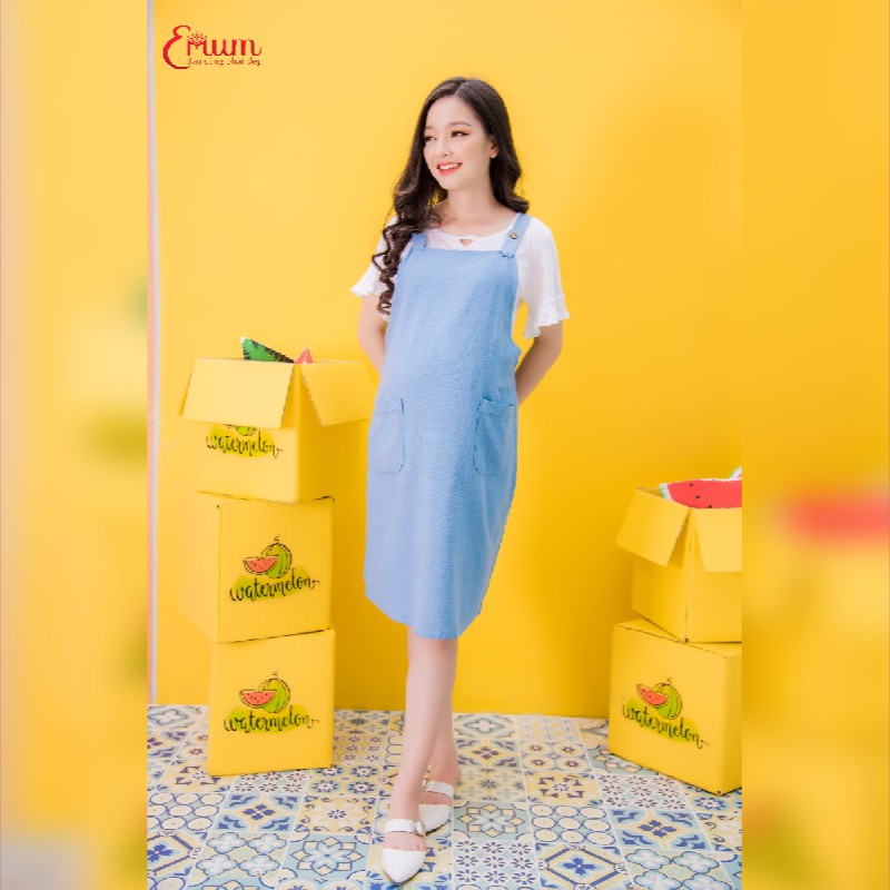 Đầm bầu combo 1 yếm và áo Emum