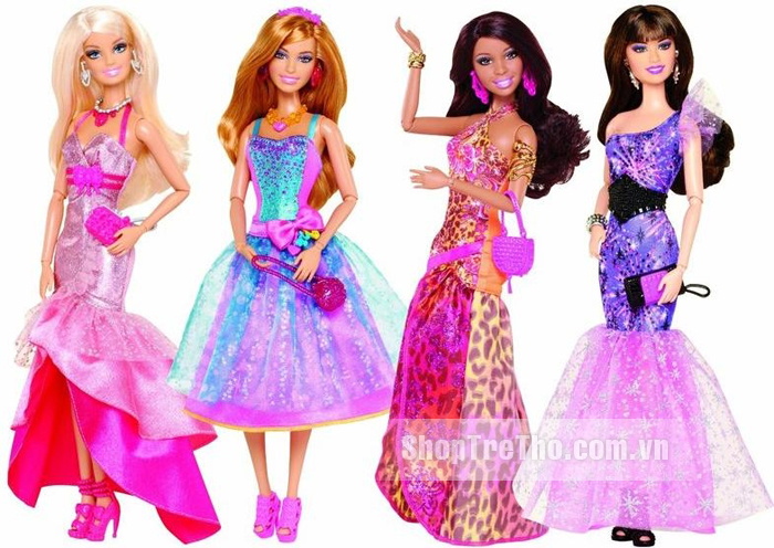 Tín đồ thời trang trong trang phục dạ hội Barbie Y7495