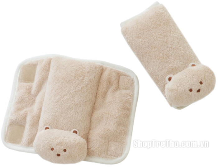 Bọc dây an toàn (seatbelt) Summer Cushystraps ivory teddy bear