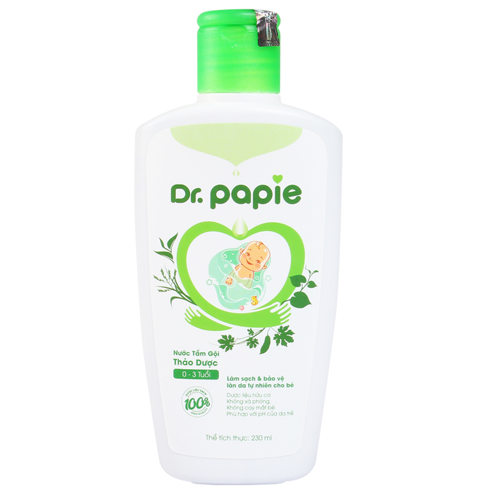Nước tắm gội thảo dược Dr.PaPie (230ml) 