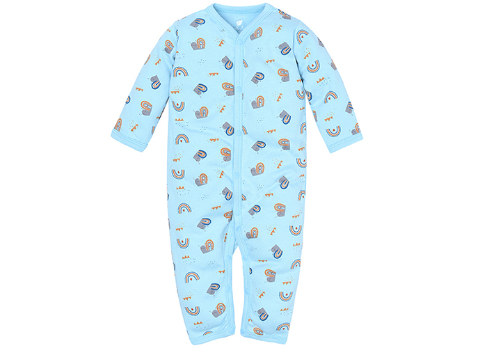 Body bé trai cài giữa dài tay Lullaby NH671P (xanh cầu vồng)