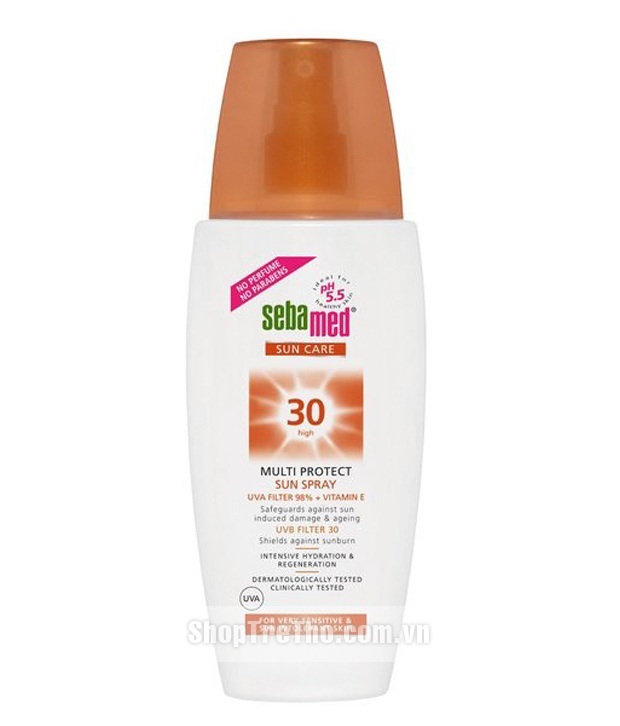 Kem chống nắng,  Kem chống nắng người lớn dạng xịt Sebamed 150ml