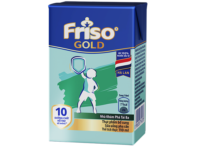 Sữa bột pha sẵn Friso Gold vani 110ml (lốc)