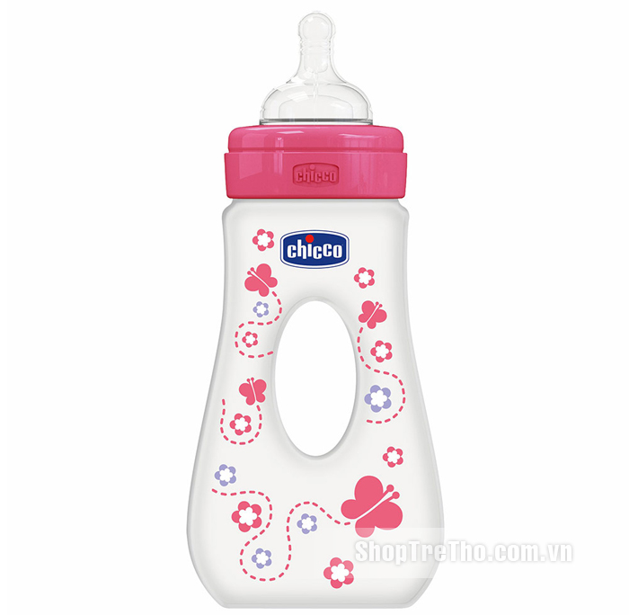 Bình sữa tập uống núm silicon dòng chảy nhanh Chicco