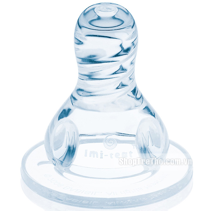 Núm ty nano Babisil silicone cổ hẹp gồm 3 size: S, M, F