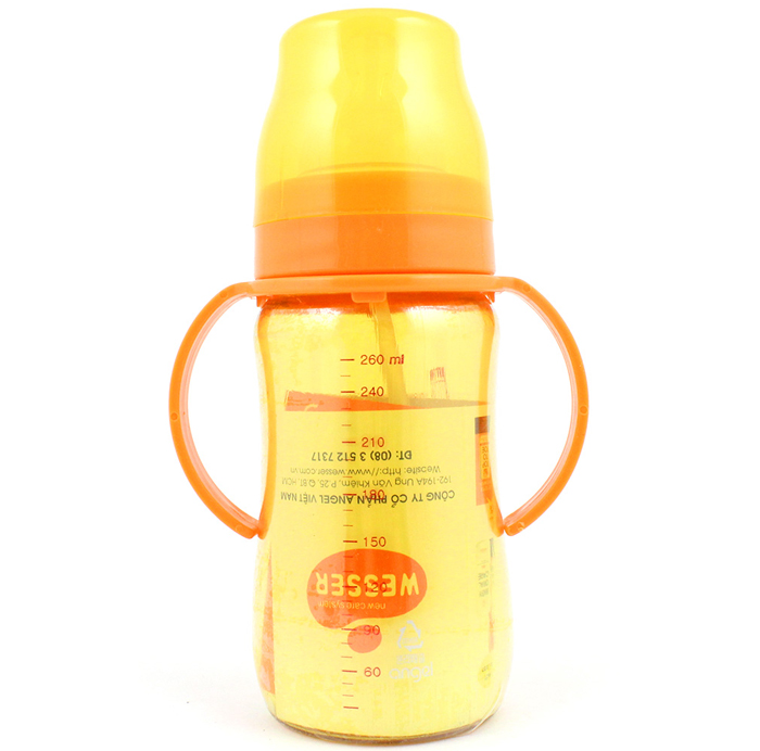 Bình sữa Nano Silver Wesser 260ml (có ống hút)