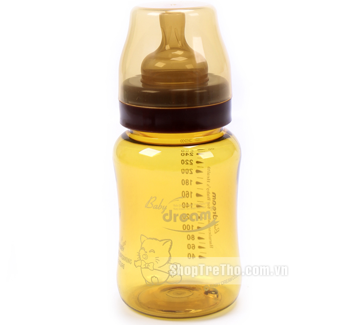Bình sữa Baby dream - nano silver 260ml (cổ rộng)