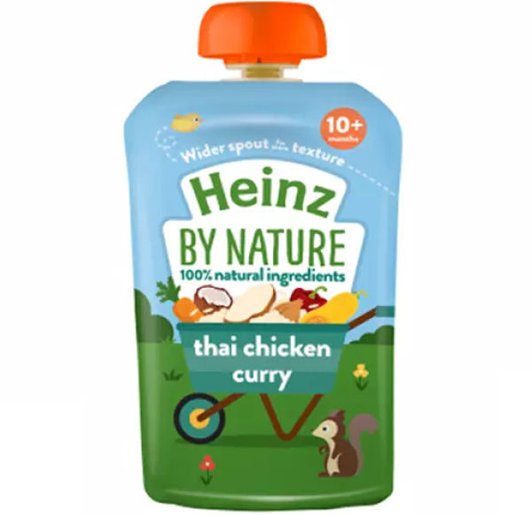Hỗn hợp nghiền thịt gà vị cà ri chua ngọt Heinz 180g (10M+)