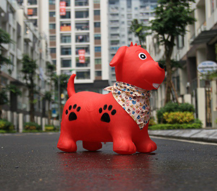thú nhún bơm hơi hình cún con Toys House PA1416