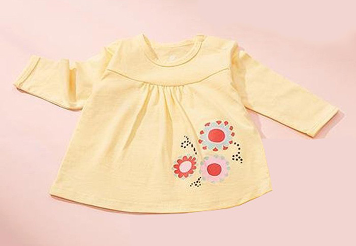 Áo cài vai bé gái Lullaby NH95B (Trắng in)
