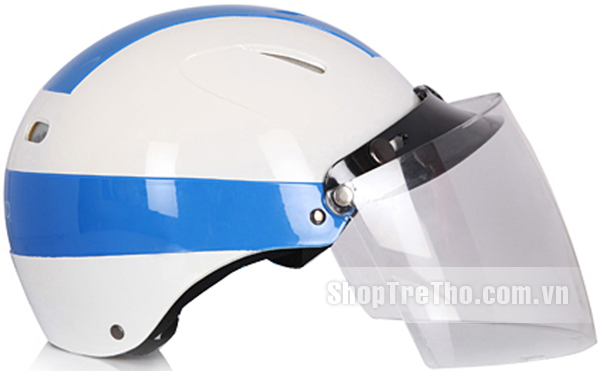 Mũ bảo hiểm Protec Disco màu xanh dương size L có kính