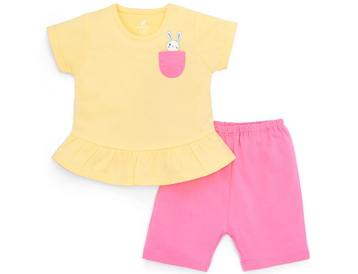 bộ cài vai nhún gấu Lullaby NH29-20 (vàng)