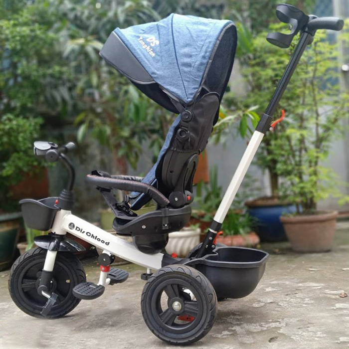 Xe 3 bánh cao cấp Codybaby ghế xoay 360 độ DS8818