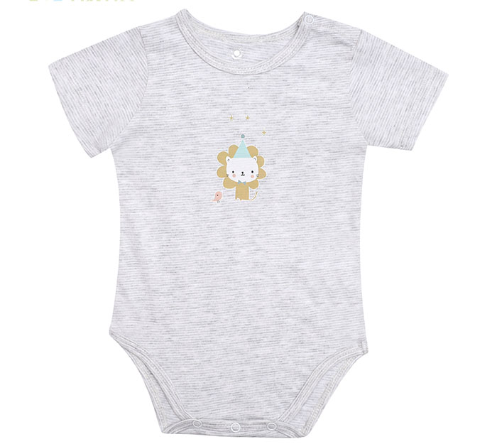 Body cộc tay bé trai Uri&Finn UBB1007 (ghi)