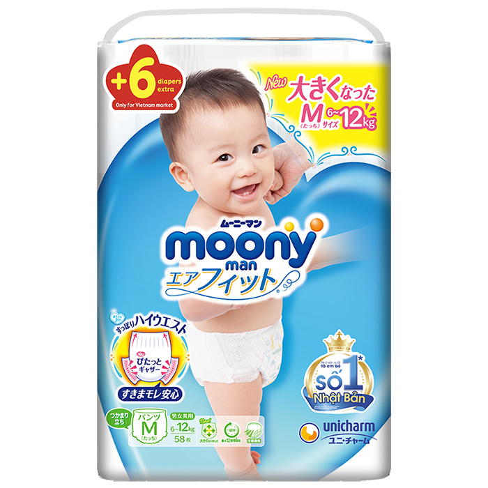 Bim quan moony M58 + 6 mieng