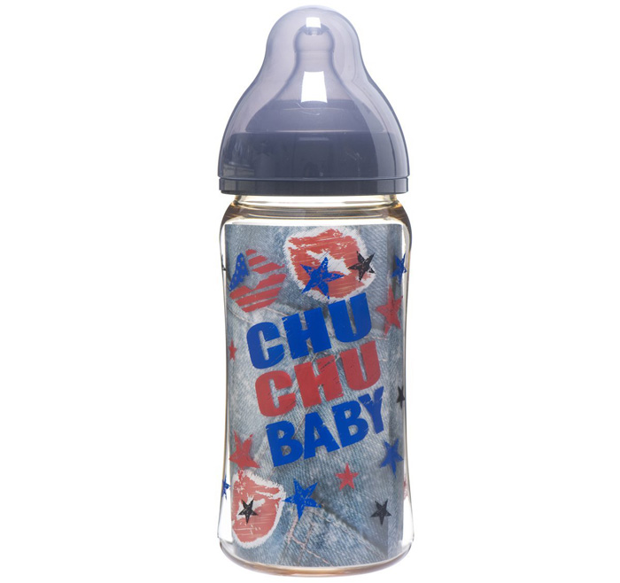 Bình sữa ChuChu Baby PPSU 160ml cổ rộng núm thường an toàn
