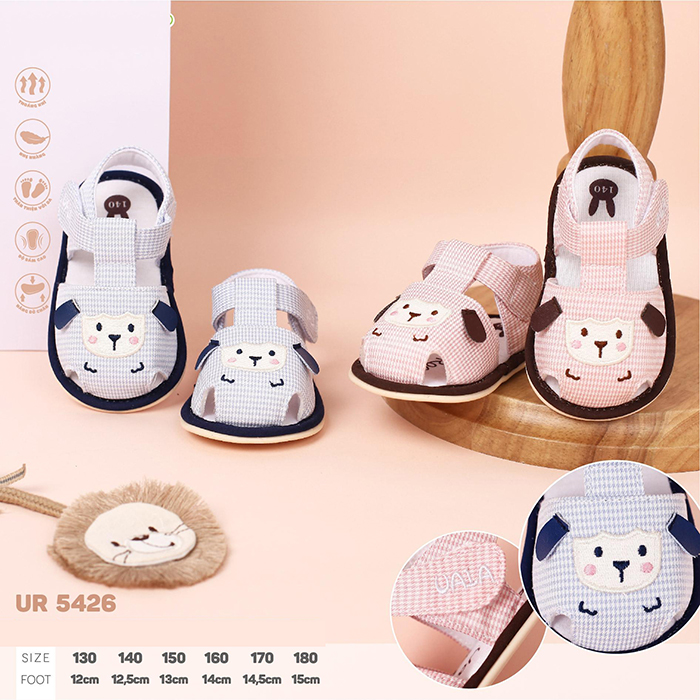 Sandal tập đi đế cao su non Uala UR5426