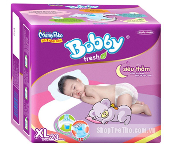 Bỉm dán Bobby XL23 (siêu thấm)