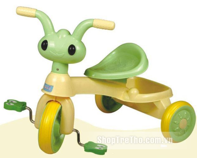Xe đẩy 3 bánh hình con kiến màu xanh lá