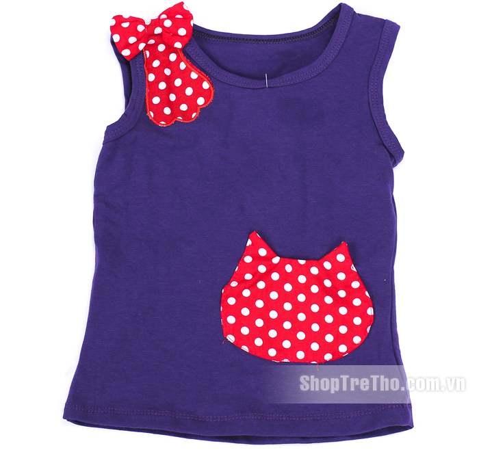 Áo ba lỗ điệu đà cho bé gái size S6