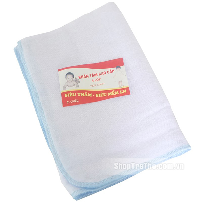 Khăn tắm xô cao cấp 4 lớp loại 2 chăm sóc dịu dàng cơ thể bé với chất liệu 100% cotton