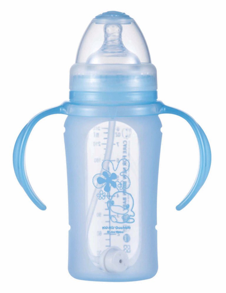 Bình sữa KuKu có tay cầm - Silicone mềm Kuku5830