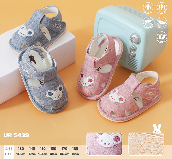 Sandal tập đi đế cao su non Uala UR5439