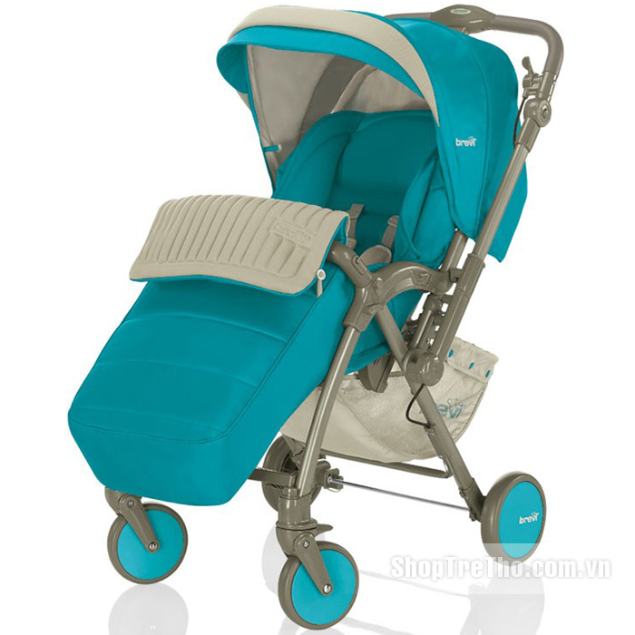 Xe đẩy hai chiều Brevi Verso cho bé màu xanh ngọc