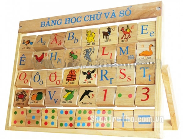 Bảng học chữ và số gỗ Etic C770