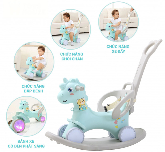 Ngua bap benh kiem xe choi chan va xe day Toys House WM19031