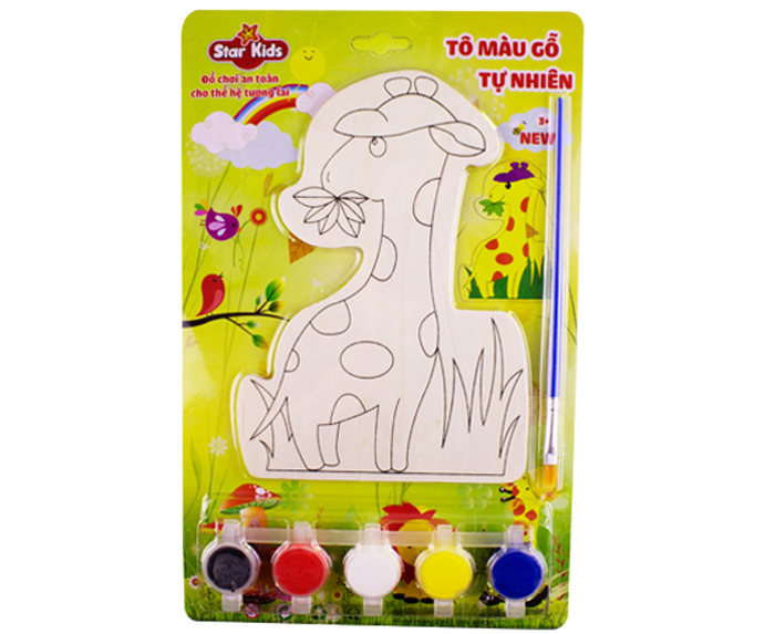 Bộ tô màu gỗ tự nhiên Star Kids K204
