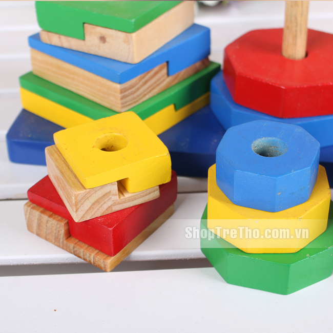 Đồ chơi gỗ xếp hình khối 3 đỉnh Etic C639