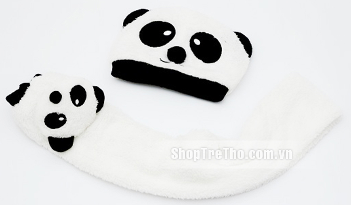 bộ khăn mũ hình gấu trúc Panda cho bé