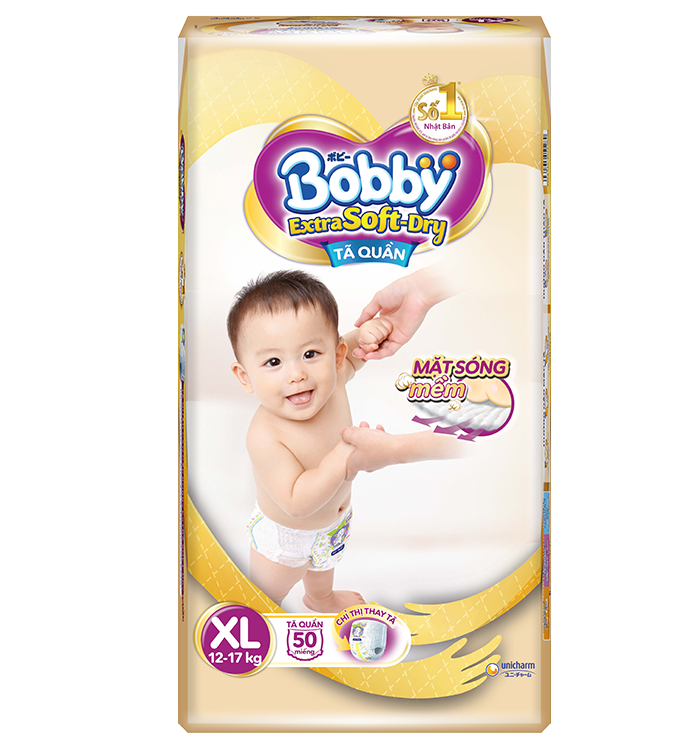  tã Bỉm quần Bobby Extra Soft Dry XL50 