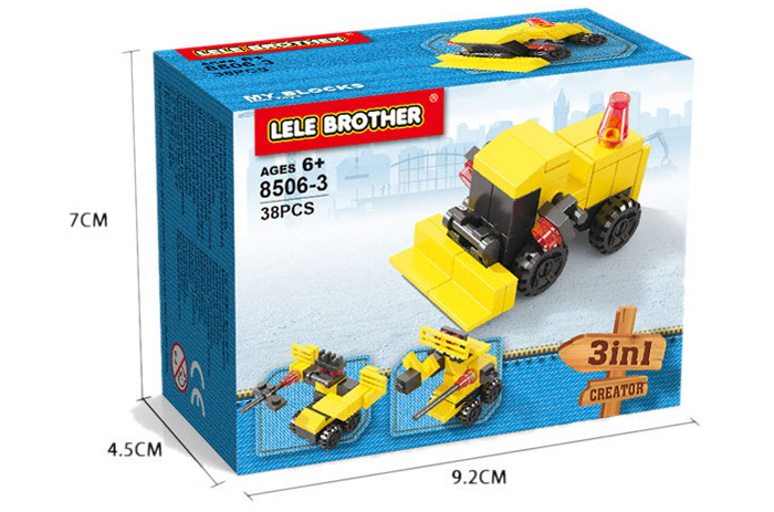 Bộ đồ chơi xếp hình Lele No.8506 - Xe 3 in 1