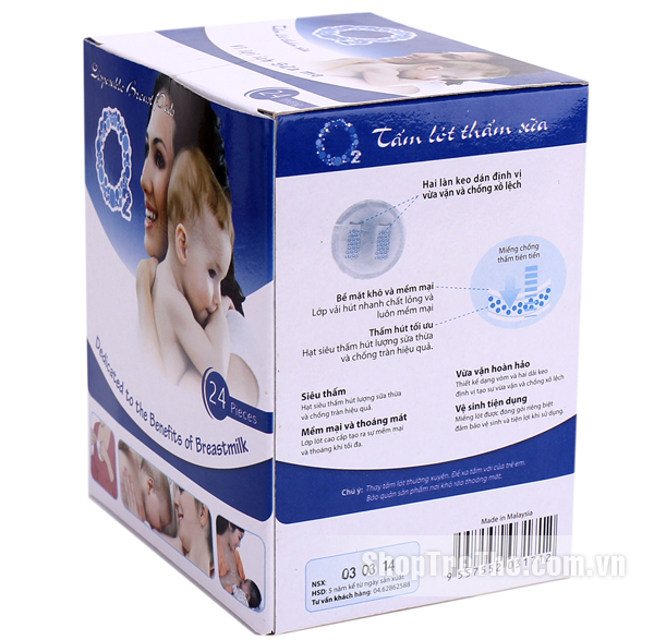 Thấm sữa O2 dùng 1 lần
