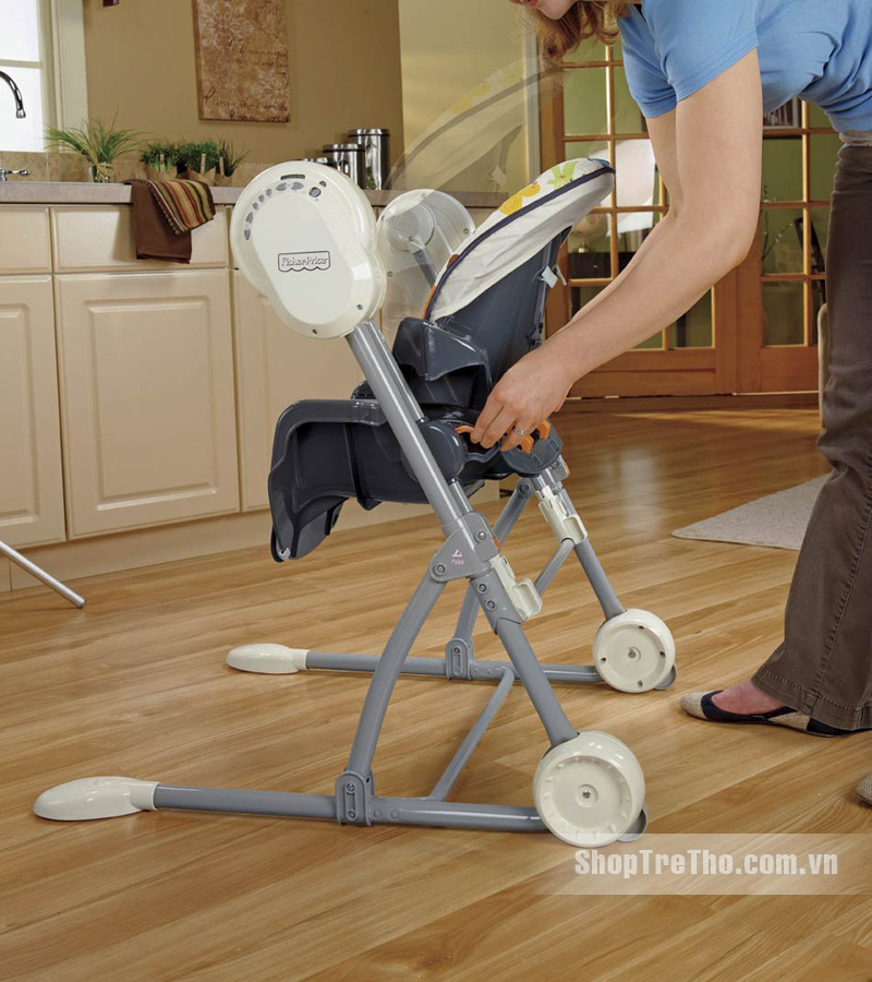 ghế ăn kết hợp xích đu fisher price