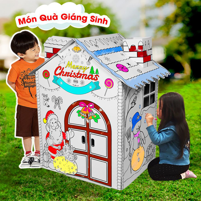 NNhà lắp ghép và tô màu - Quà tặng Giáng Sinh