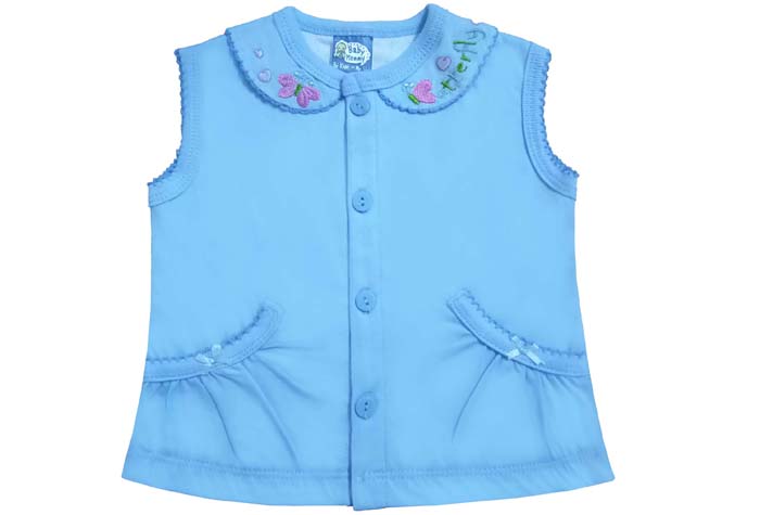 Áo gile bé gái Baby Mommy ALN0073 cổ sen