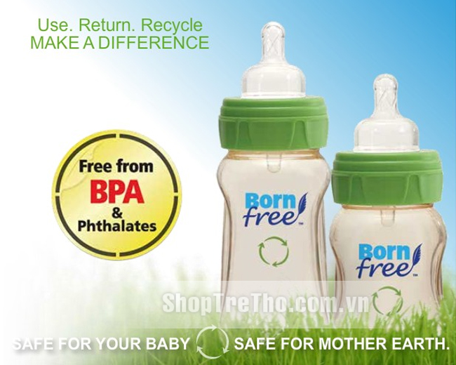 Bình sữa Born Free làm bằng nhựa PP BPA Free