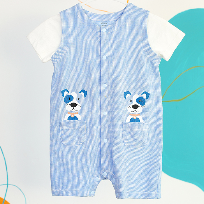  Body Cộc Tay La Pomme JS049 Cún Xanh - Xanh Blue 