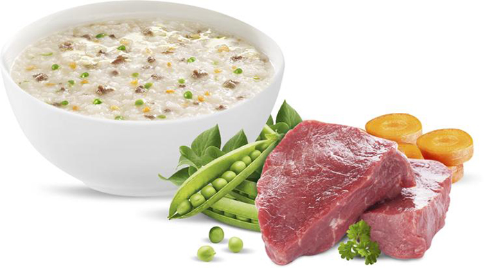 Chao tuoi Baby SG Food - Bo, dau Ha Lan, ca rot 240g