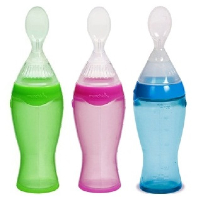 bình thìa ăn dặm Munchkin có nhiều màu