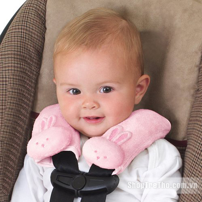 Bọc dây an toàn (seatbelt) Summer Cushystraps ivory teddy bear