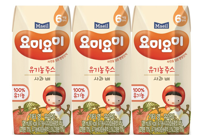 Nước ép Organic Yummy Yummy vị táo lê 6M (125ml)