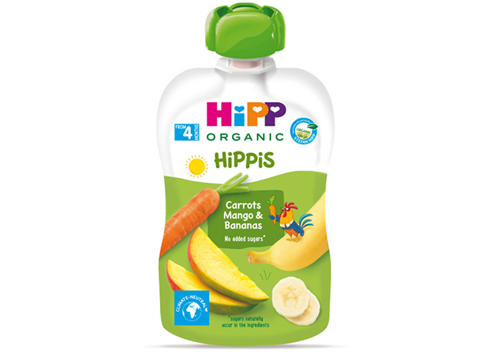 Trái cây nghiền vị cà rốt, xoài, chuối HiPPiS Organic (100g)