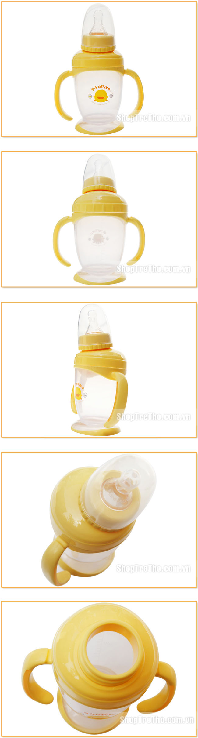 Bình tập uống Piyo Piyo 830378 có tay cầm