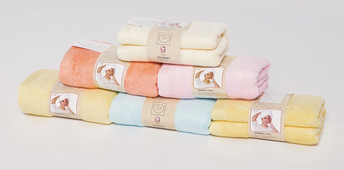 Set 2 khăn quấn đầu sợi tre UNOBABY
